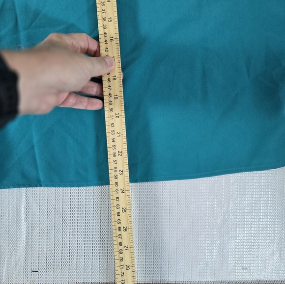 Teal Vintage Bedford Fair Women’s Classic Teal Blue Blouse Medium Petit NWT - Picture 8 of 11